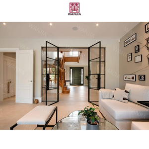 인기있는 항목 외부 파티오 문 철 보장 품질 프랑스어 항목 전면 문 철 프랑스 유리 문 - Product Image 4