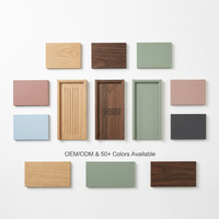 Porte intérieure en bois massif moderne sur mesure avec surface CPL, robuste, à pousser et à tirer, pour projet résidentiel