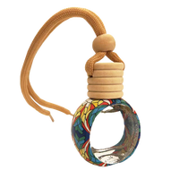 Diffuseur d'huiles essentielles suspendu 10 ml, flacon carré en verre transparent vide avec bouchon à vis, rechargeable, pour voiture, désodorisant, parfum, aromathérapie, pendentif