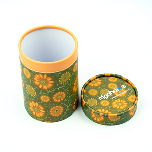 Custom CMYK Printed Biodegradable Recycled Materials Rigid Cardboard Cylinder Tube Box with <b>Sponge</b> Lining for Clothing Packaging - Product Image 4