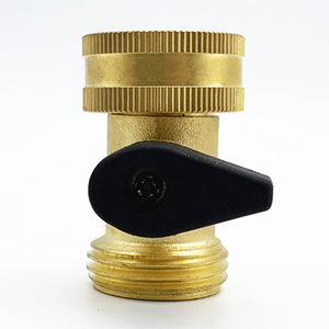 Brass 3/4 Inch Threaded Ball <b>Valve</b> With Switch For Garden Irrigation Connector - Product Image 1