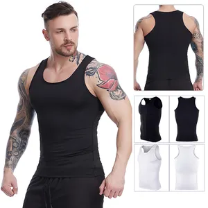 Tank top Gym pria, tank top olahraga kustom singlet laki-laki