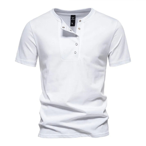 Camiseta Deportiva Masculina de Manga Corta, Nueva Colección de Verano, de Secado Rápido, Transpirable, de Tela Waffle, Poliéster/Algodón, Color Blanco, al por Mayor - Product Image 3