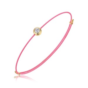 Bracelet en corde de moissanite ronde VVS1 à prix de gros, bijoux de luxe pour filles, bracelet à breloques en moissanite rose et rouge - Product Image 1