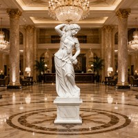 Sculpture de Musée Classique en Marbre Blanc Personnalisée - Œuvre d'Art en Pierre pour Galeries et Exploitations de Luxe