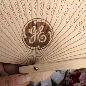 Abanico Plegable de Bambú de Estilo Único y Nuevo, 21*38cm, con Diseño de Amor y Boda, Logotipo Personalizado Pintado, Regalo Ecológico - Product Image 6