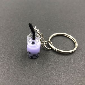 New Women/Men's Fashion Handmade Pearl Milk Tea Coffee Cup <b>Key</b> <b>Chains</b> <b>Key</b> Rings Alloy Charms Gifts - Product Image 4