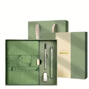 Ensemble cadeau d'affaires promotionnel moderne avec bloc-notes, clé USB, stylo, articles souvenirs pour événements, coffret cadeau en cuir - Product Image 2