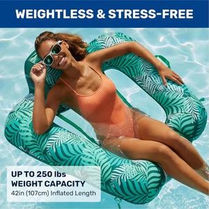 Flotador Inflable Premium para Piscina con Reposacabezas, Tela Ultra Suave y Refrescante, Tumbona Ajustable para Adultos - Product Image 2