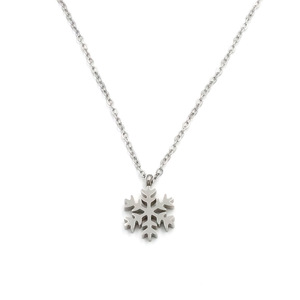 <span class=keywords><strong>2024</strong></span> copo de nieve joyería de moda collares de acero inoxidable joyería fábrica collar a granel nieve colgante collares joyería para mujeres - Product Image 6