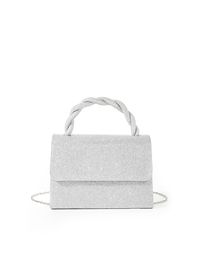 Bell High Quality Fashion Glitter Twisted <b>Rope</b> Sparkling Evening Party Wedding Clutch Bag <b>Chain</b> Luxury Handbag - Product Image 3