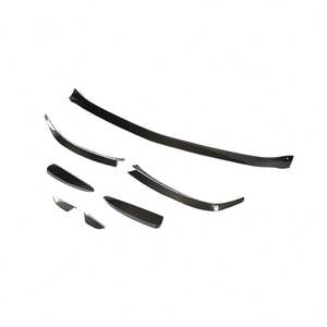 7 unids/set de alerón de parachoques delantero de fibra de carbono para <span class=keywords><strong>Mercedes</strong></span> <span class=keywords><strong>Benz</strong></span> a Class W177 <span class=keywords><strong>C300</strong></span> <span class=keywords><strong>Sport</strong></span> <span class=keywords><strong>2019</strong></span> - Product Image 2