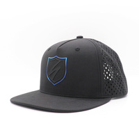 Gorras de béisbol planas impermeables de algodón de color contraste de sarga/Oxford de 5 paneles deportivas Vintage personalizadas con Parche de goma