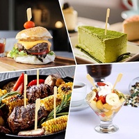 Brochettes en bambou brossé Newell, brochettes plates en bambou, brochettes alimentaires en bambou pour barbecue, restauration et usage extérieur