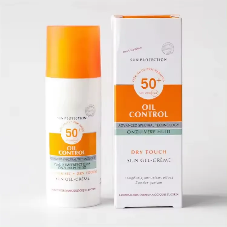 Crème solaire de haute qualité contrôle de l'huile pour le visage rafraîchissant pas bouché acné SPF50 50ml Lotion de protection solaire pour le visage crème solaire