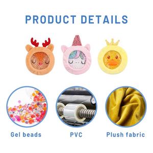 Compresa Fría/Caliente de Gel de PVC Redonda con Funda de Peluche de Dibujos Animados Personalizada para Niños, Alivio de la <span class=keywords><strong>Fiebre</strong></span> y el Dolor, Primeros Auxilios - Product Image 5