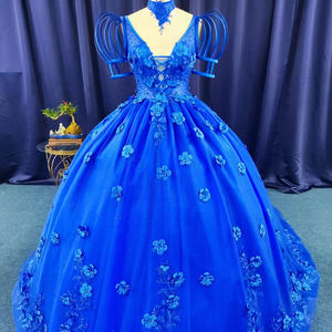 Jancember LSFL10 Stylilsh manga corta encaje flor vestido de fiesta vestidos de noche - Product Image 1