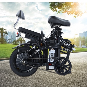 <strong>14</strong>-inch Ebike Electric Folding Bike 350W 48V Electric City Bike Folding Bicycle Electric <strong>Fat</strong> Tire E Bike - Product Image 4