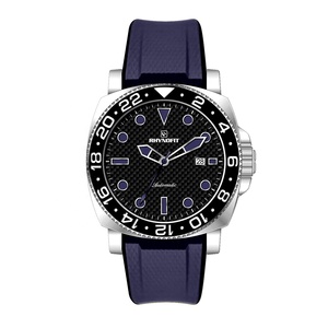 Montre automatique en acier inoxydable 316l avec cadran personnalisé en fibre de carbone et verre saphir, bracelet en caoutchouc, tendance pour les hommes d'affaires - Product Image 5