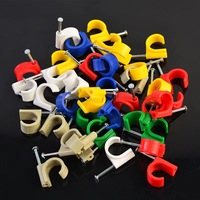 2.5/4/6/8/10mm PE Nylon câble pince fil électrique plat rond câble Clips cercle clou pince fabricant