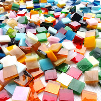 Kit de bricolage traditionnel de 1 kg de mosaïque turque, pièces de verre en forme de losange pour la fabrication de lampes en mosaïque