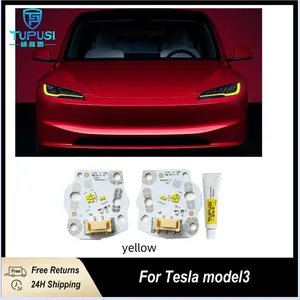 Pour <span class=keywords><strong>Tesla</strong></span> <span class=keywords><strong>Model</strong></span> <span class=keywords><strong>3</strong></span>, mise à niveau des phares DRL, changement de couleur, jaune, rouge, bleu glacé, feux de jour DRL, panneaux LED, <span class=keywords><strong>nouveautés</strong></span> 2024 - Product Image 6