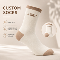 Chaussettes de sport pour hommes de qualité supérieure, personnalisées, blanches, avec lettres, design de créateur, broderie, impression personnalisée