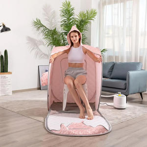 Sauna portatif une personne plein corps maison sauna à vapeur avec chapeau - Product Image 3