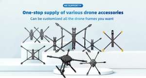 Cadre de drone FPV en fibre de carbone de type X de 15 pouces Mark4 V3 Pro robuste pour une poussée de 6 à 8 kg, longue portée, kit de drone 6S - Product Image 6