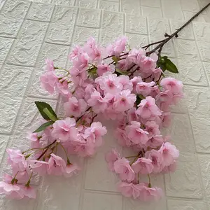 Discount Wholesale Wedding Decoration Artificial Flower Stem White Cherry Blossom Tree Arches