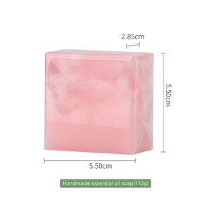 Cherry Handmade Transparent Essential Oil <strong>Soap</strong> with Rose Lavender Fragrance Solid Herbal Ingredients 110g for All Skin Types - Product Image 4