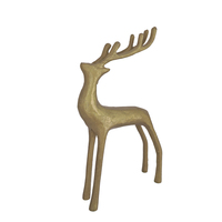 Statues de cerfs dorés en fonte personnalisées, statues de rennes en métal, décorations pour la maison, accents décoratifs de Noël, artisanat