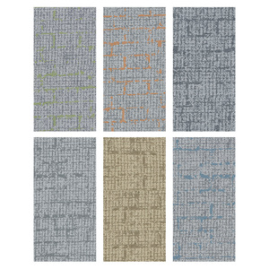 Dalles <span class=keywords><strong>de</strong></span> moquette rayées à boucles 50x50CM style moderne, durables, antidérapantes, à poils moyens, avec support en <span class=keywords><strong>PVC</strong></span>, pour bureaux commerciaux, en polyester - Product Image 1
