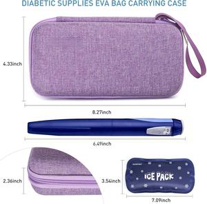 Estuche de Viaje para <span class=keywords><strong>Insulina</strong></span> Diabética, Material EVA, con Detalles Personalizados, Bolsa Refrigerante Portátil para Inyección de <span class=keywords><strong>Insulina</strong></span> con 2 Bolsas de Hielo - Product Image 6