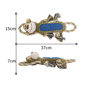 Custom Animal <b>Plush</b> Rope Dog Toy Cotton Chew Tug Toy Interactive Pet Toy OEM ODM Wholesale Supplier Bulk Order Brand - Product Image 2