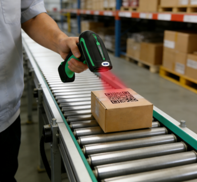 A SH9060  Industrial Barcode Scanner Bar Qr Code Reader 2D 1D Handheld BLE USB 2.4G Wireless Barcode Scanner Warehouse Inventory