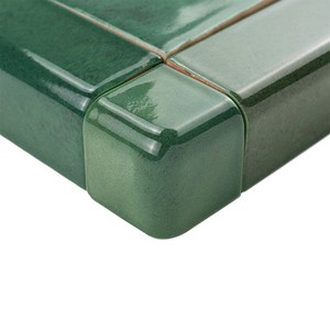 Azulejo Verde Marroquí para Esquinas, 4.5 x 4.5 x 4.5 cm, Acabado Brillante, Bordes Irregulares, 6 mm de Grosor - Product Image 2