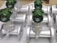 Débitmètre vortex multi-médias pour gaz et vapeurs, DN100 en alliage d'aluminium avec sortie 4-20mA et RS485
