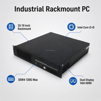 GUORESOUN 2U 19 pouces PC industriel en rack IPC-8207 Intel Core I3/I5/I7/I9 Serveur de contrôle d'automatisation et de télécommande pour applications industrielles