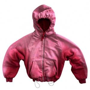 Custom Heavyweight Plain Hoodie 500 Gsm Thick Sun Fade Hoodie para mujeres Sunfaded Zip up Hoodie - Product Image 1