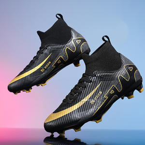 Chaussures <span class=keywords><strong>de</strong></span> football montantes unisexes en caoutchouc pour enfants, garçons, adolescents et adultes – Crampons AG pour entraînement sur terrain synthétique à crampons longs - Product Image 3