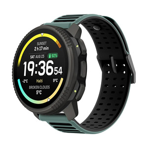 Bracelets de montre intelligente respirants et étanches en silicone double de qualité supérieure Win-Win 22 mm compatibles avec <span class=keywords><strong>Suunto</strong></span> Vertical 2 - Product Image 1
