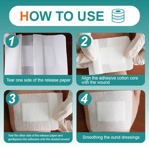 Pansement Non tissé adhésif chirurgical médical stérile de la CE hypoallergénique de bande de pansement avec le tampon absorbant - Product Image 3