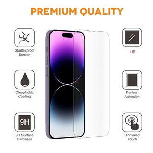 Protector de Pantalla para iPhone 14 Pro Max, Cristal Templado Transparente HD 9H, Antiarañazos, Compatible con Fundas, Sin Burbujas - Product Image 5