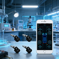 Sensor de Presión de Neumáticos TPMS con Conexión Bluetooth 5.0 para Automóvil, Detector con Alarma en Aplicación Móvil, TPMS Personalizado para Camioneta, Auto y RV