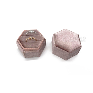 Octagonal Velvet <b>Ring</b> Box Wholesale Multi Color Options Retail Display In Boutiques for Jewelry <b>Storage</b> Gift Giving - Product Image 5