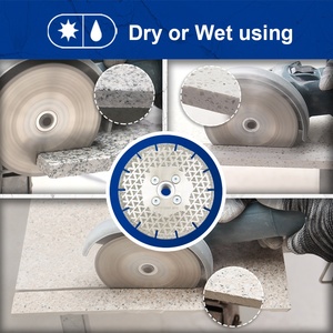 Electroplated double side tam giác u-groove hình dạng kim cương cắt mài đĩa lưỡi cưa đĩa mài mòn với mặt bích cho đá granit - Product Image 6