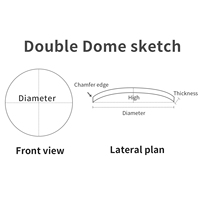 Verre minéral Double dôme 1.5mm d'épaisseur 40-49.5mm diamètre montres outils de réparation accessoires pièces de Surface usine en gros personnalisé