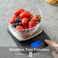 Balanza De Cocina Balance électronique en acier inoxydable, balances intelligentes de 5kg/1g, balance de cuisine numérique pour aliments, Camry
