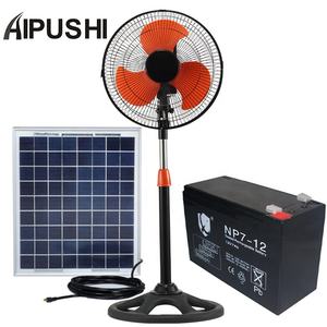 طراز منزلي 12 فولت 12 بوصة محرك تيار مستمر شمسي بدون فرش سرعة عالية ، مروحة حامل دورة في الدقيقة ، بطارية ليثيوم قابلة لإعادة الشحن - Product Image 2